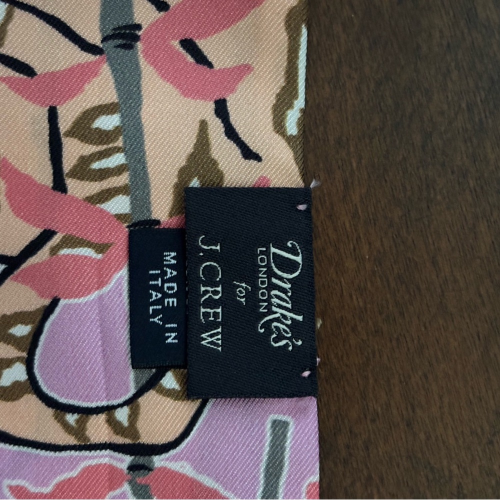 NWOT. J Crew by Drake London silk scarf. - Picture 6 of 8